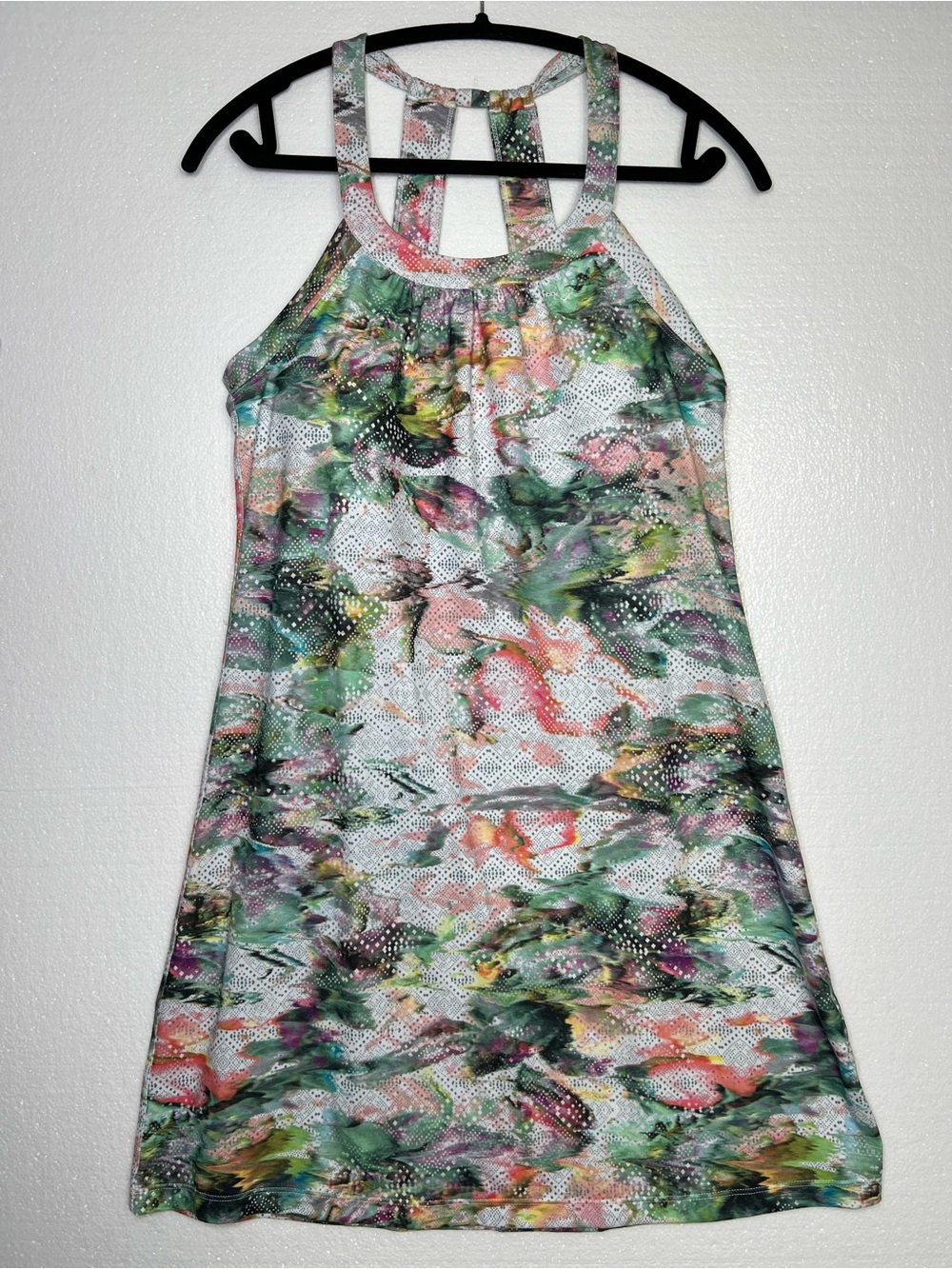 Prana Cantine Dress Floral Built In Bra Stretch Active Dress size M - Picture 2 of 6